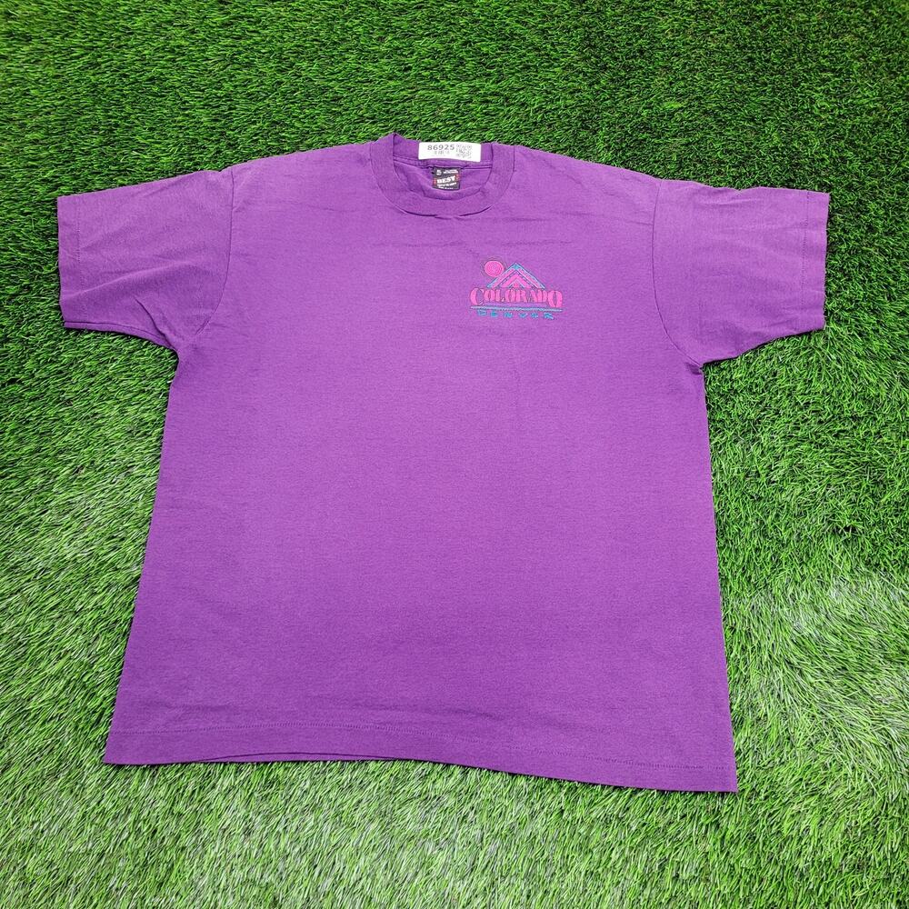 Vintage 90s Colorado Aztec Shirt Womens XL 24x27 Purple USA
